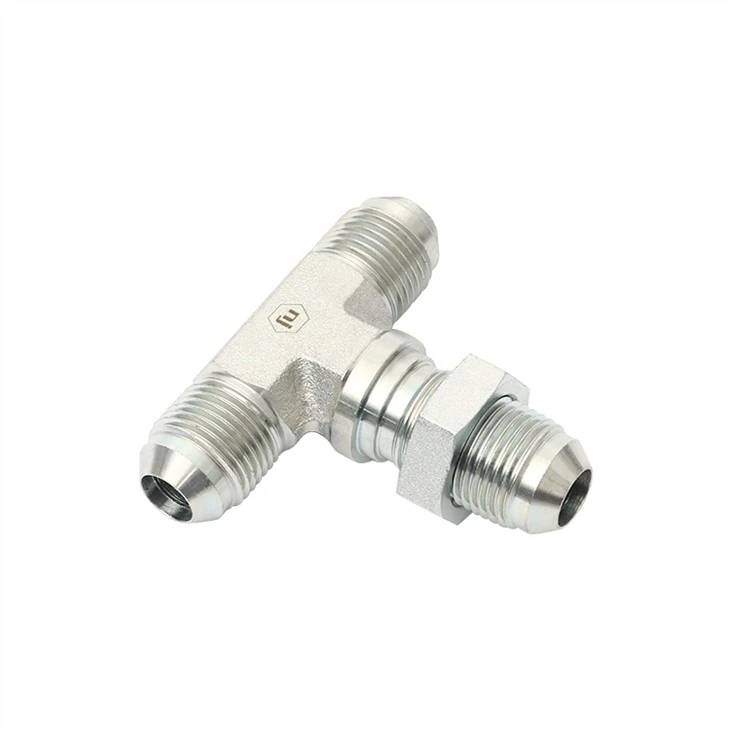 JIC Bulkhead Union Branch Tee with Locknut